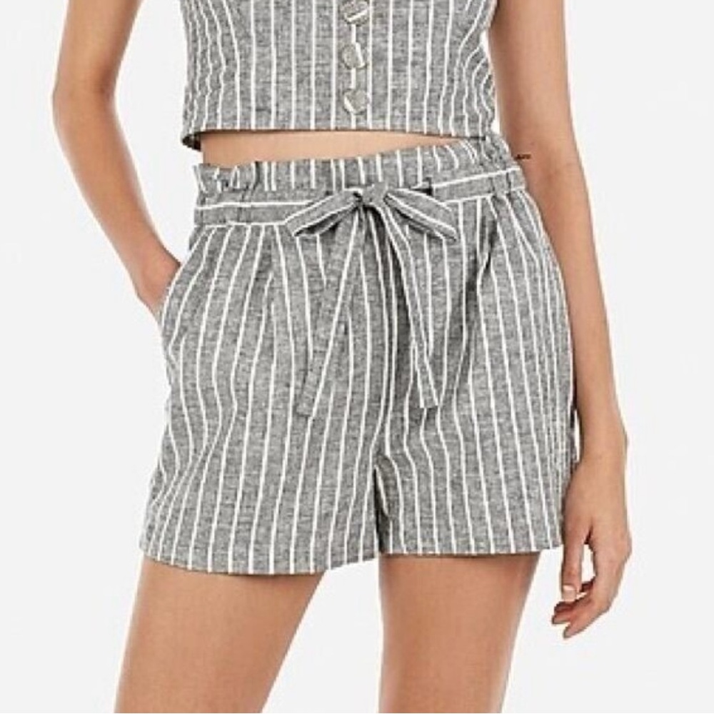 Express paper bag tie waist Women's Shorts